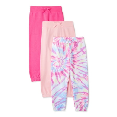 

Garanimals Baby and Toddler Girls French Terry Joggers 3-Pack Sizes 12M-5T