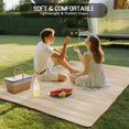 thumbnail image 4 of Orange Brown Outdoor Rug for Patio/Deck/Porch, Non-Slip Large Area Rug 4 x 6 Ft, Modern Abstract Art Ombre Striped Indoor Outdoor Rugs Washable Area Rugs, Reversible Camping Rug Carpet Runner, 4 of 8