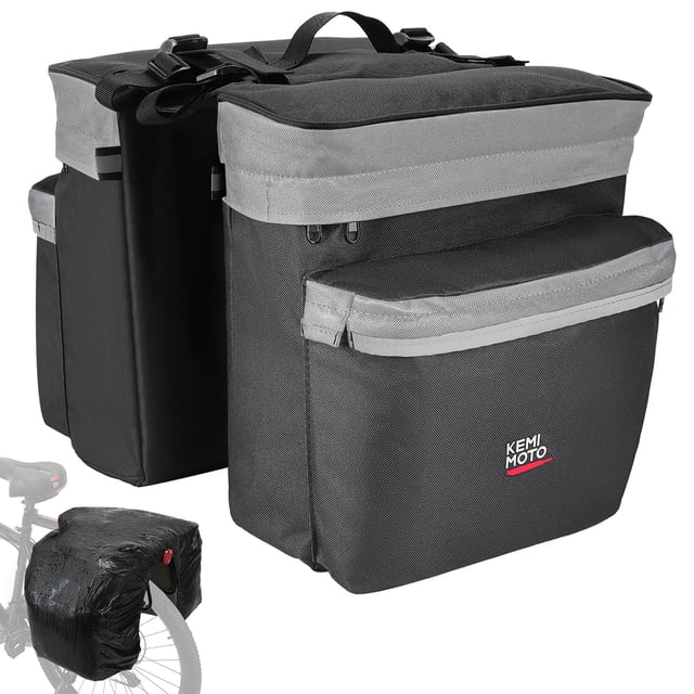 Bolsa para bicicleta KEMIMOTO, portaequipajes traseros, 34 L, resistentes al agua