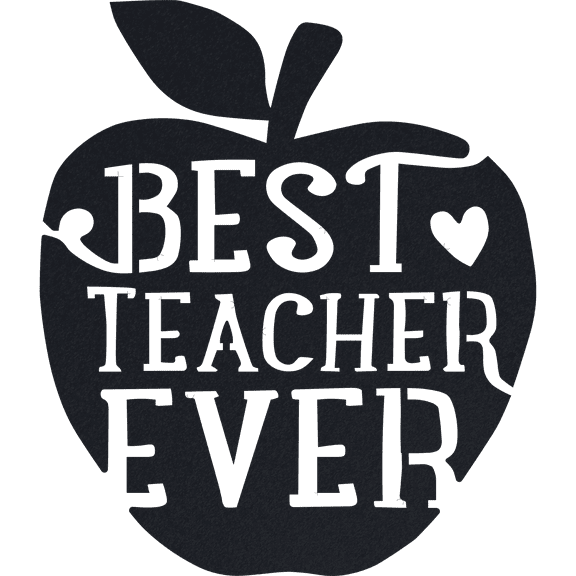 Best Teacher Ever Apple - Metal Wall Art