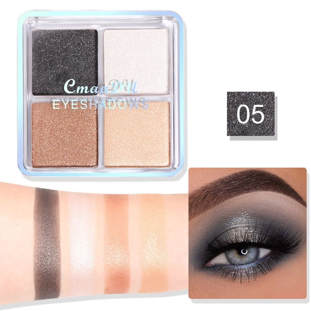 Xihbxyly Paleta de Sombras de Ojos de 5 Colores, Tonos Mate y Brillantes de Alta Pigmentación, Textura Suave para Una Aplicación Impecable, Looks de Maquillaje de Ojos Versátiles, Ideal para Fiestas,