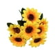 thumbnail image 2 of Ramo de flores de seda para el hogar, decoración artificial para bodas con girasoles, cabezas de girasol para bodas, flores artificiales, 2 of 2