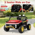 thumbnail image 3 of Costway 24V Ride on Toy for Big Kids 2 Seater Ride on UTV Truck Car with Remote Control Red, 3 of 10