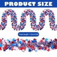 thumbnail image 3 of 4th of July Decorations - 1 Pcs 5FT Foil Fringe Garland Tinsel Steamers, Red White and Blue Star Metallic Streamers for Patriotic Party, Parade Floats, Memorial Day, Independence Day,BA, 3 of 9
