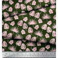 thumbnail image 3 of Soimoi Green Velvet Fabric Palm & Monstera Leaves Print Sewing Fabric BTY 58 Inch Wide, 3 of 3