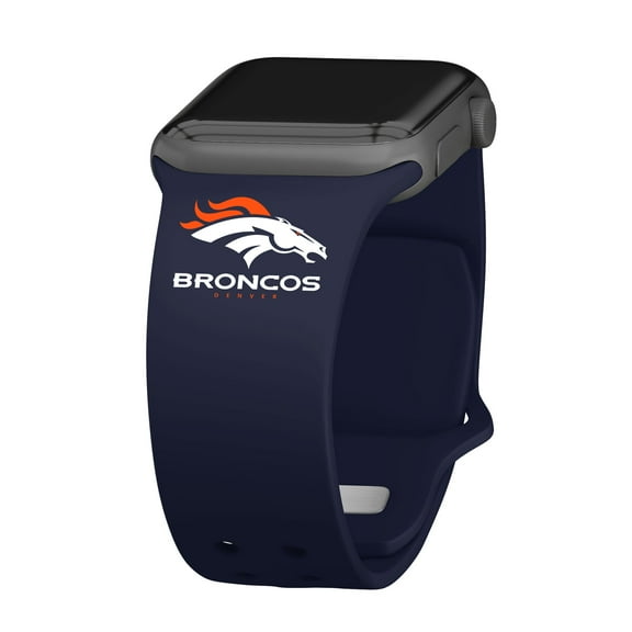 Navy Denver Broncos Silicone Apple Watch Band