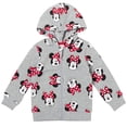 thumbnail image 3 of Disney Minnie Mouse Toddler Girls Fleece Zip Up Hoodie and Jogger Pants Set Toddler to Big Kid, 3 of 5