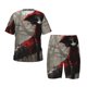 thumbnail image 1 of Balery Dark Red Hooded Girl Conjunto de Pijama Infantil de Manga Corta con Estampado – Ropa de Dormir de Algodón Suave-XX-Large, 1 of 6