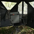 thumbnail image 3 of Topbuy 360° Swivel Blind Hunting Chair, Foldable & Portable Hunting Chair W/ Oversized Duck Feet Padded Armrests Mesh Back&Height Adjustable, 3 of 10