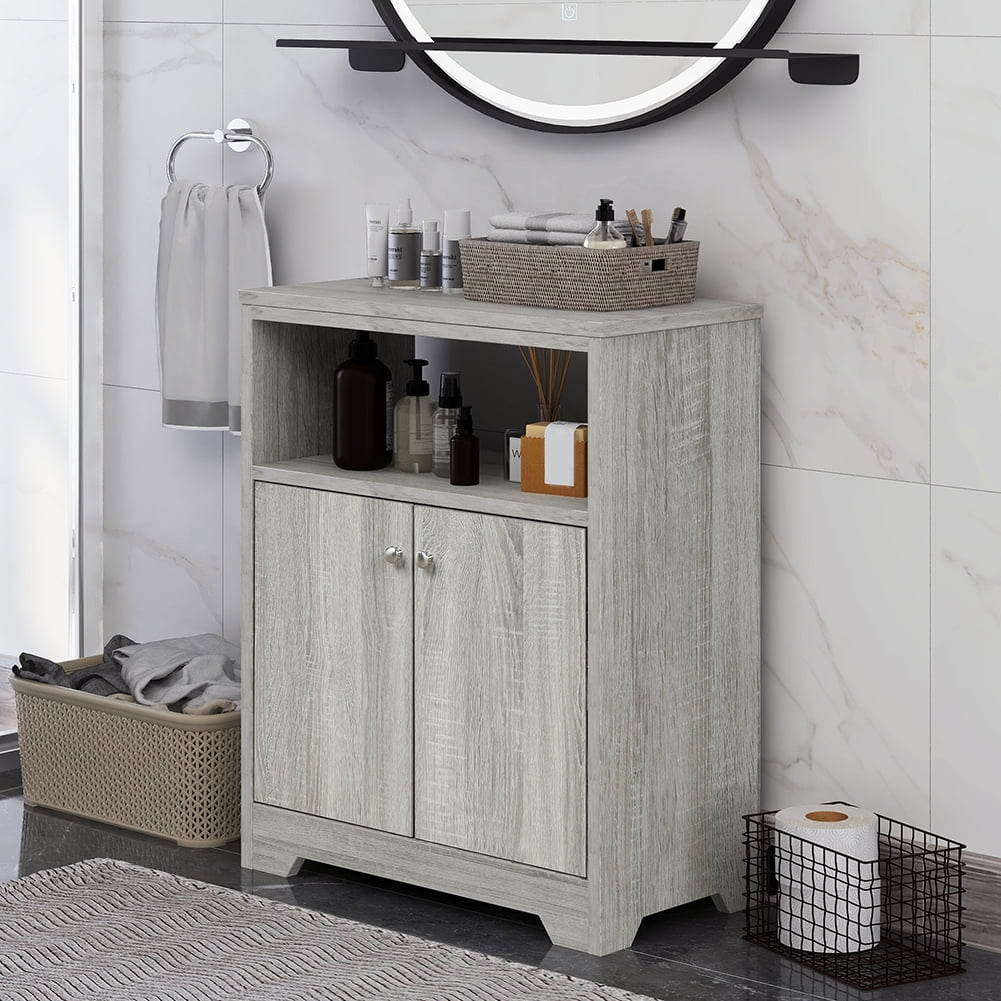 Kepooman Bathroom Storage Cabinet, Freestanding Floor Sideboard, Accent Cabinet with Adjustable Shelf, Industrial TV Console for Home Kitchen, Oak Kepooman Bathroom Storage Cabinet, Freestanding Floor Sideboard, Accent Cabinet with Adjustable Shelf, Industrial TV Console for Home Kitchen, Oak