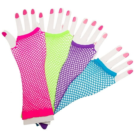 Fingerless Fishnet Gloves (Assorted Colors)