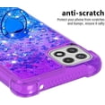 thumbnail image 3 of case for Samsung Galaxy A22 5G (N0 4G) Case w/Ring Holder,Creativity Clear Gradient Quicksand Glitter Flowing Liquid Floating Women Girls Cute Case TPU Cover for Samsung Galaxy A22 5G JB Purple Navy, 3 of 14