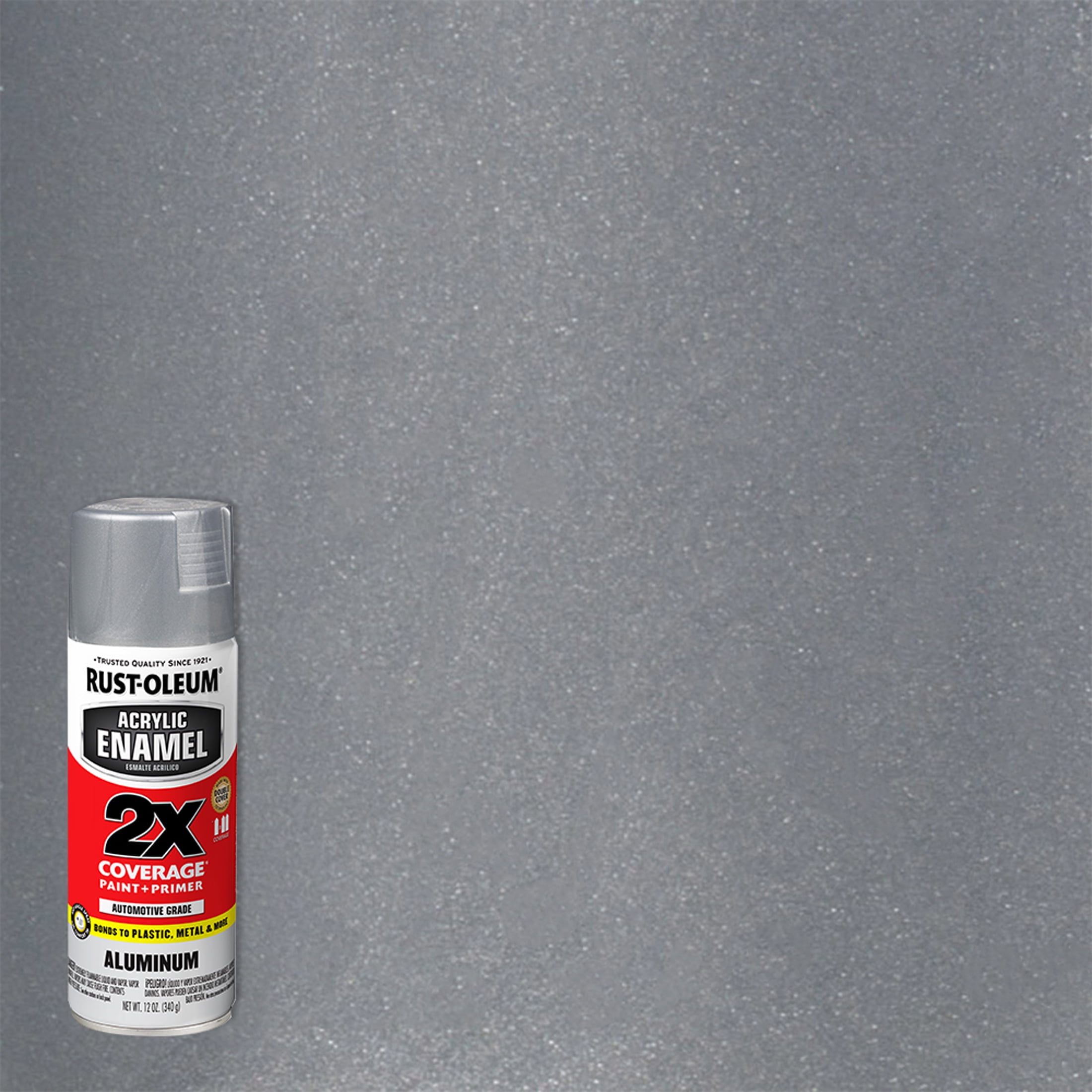 6 Pack, Aluminum, Rust-Oleum Automotive Satin Acrylic Enamel 2X Spray Paint-314030, 12 oz