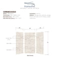 thumbnail image 5 of Transolid Swk363672 Saramar 36" W X 36" D X 72" H Three Panel Shower Wall Kit - Biscotti, 5 of 7