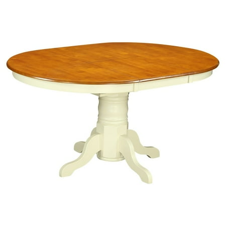 East West Furniture Avon 42 60 Inch Oval Pedestal Dining