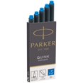 thumbnail image 1 of Recambio para pluma estilográfica Parker Quink, tinta azul lavable, caja de 5, 1 of 7