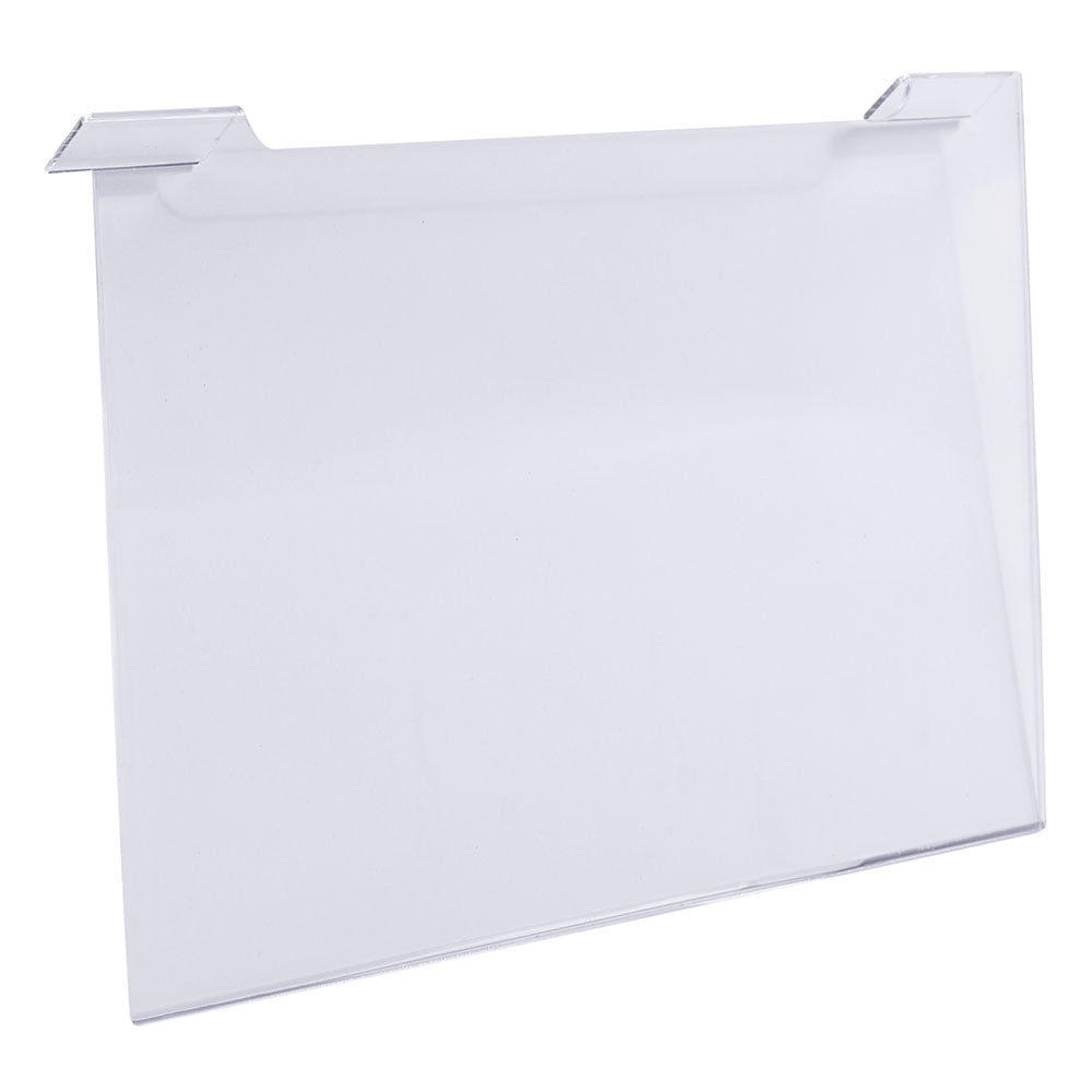 7 x 11 inch Flush Mount Acrylic Sign Holder Use with Slatwall Or Wire