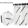 thumbnail image 6 of Boho Shower Curtain, Black and White Bohemian Simple Striped Bathroom Curtains for Bathtub Home Decor Waterproof Fabric Machine Washable with 12 Plastic Hooks, 6 of 6