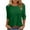 A Green, variant on Womens 3/4 Sleeve Tops Crew Neck Short Sleeve Casual Solid Color Loose T Shirt Tunic Tops