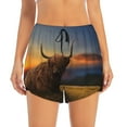 thumbnail image 2 of Xecao's Yak for a double-layer running short for women, perfect for gym, tennis, and more, featuring a convenient pocket., 2 of 9