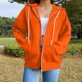 thumbnail image 2 of Zip Up Hoodie Women Oversized Fleece Jacket Drawstring Cute Hoodies Y2k Lightweight Fall Sweatshirts with Pockets, 2 of 9