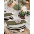 thumbnail image 6 of Cloth Napkins Set of 4 - 20x20 Inches, Sage Green Washable Reusable Table Napkins, Brown Solid Color Simple Abstract Soft & Absortbent Dining Napkin for Party Wedding Hotel Restaurant, 6 of 8