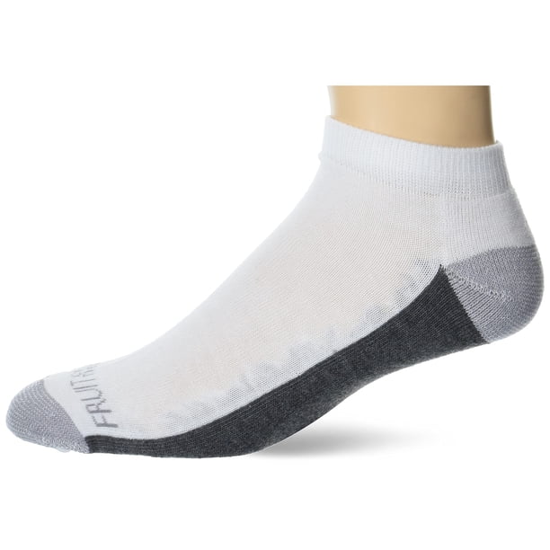 Fruit of the Loom Men's Dual Defense Low Cut Socks 12 Pair, White with ...