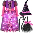 thumbnail image 4 of Disfraz Spooktacular Creations Witch Pink Light Up para niñas, 4 of 8