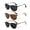 Matte black+gradient purple+Leopard print, variant on KALIYADI Sunglasses Womens Polarized Womens-Sunglasses: Trendy Sun Glasses with UV400 Retro Style for Party Beach Shopping（2 Pack)