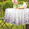 thumbnail image 3 of Eikione Round Tablecloth Wrinkle Free Table Cover Floral Tablecloth 60x60 Inch Table Cover for Kitchen Dining Table, 3 of 5