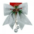thumbnail image 2 of EIMELI 4 Pcs Nœud de Noël Couronnes Rouges Nœuds Arbre de Noël Nœud Paillettes Sequins Nœuds Décoratifs pour Décoration de Maison Fête de Noël 9.8 x 11.8 Po, 2 of 7
