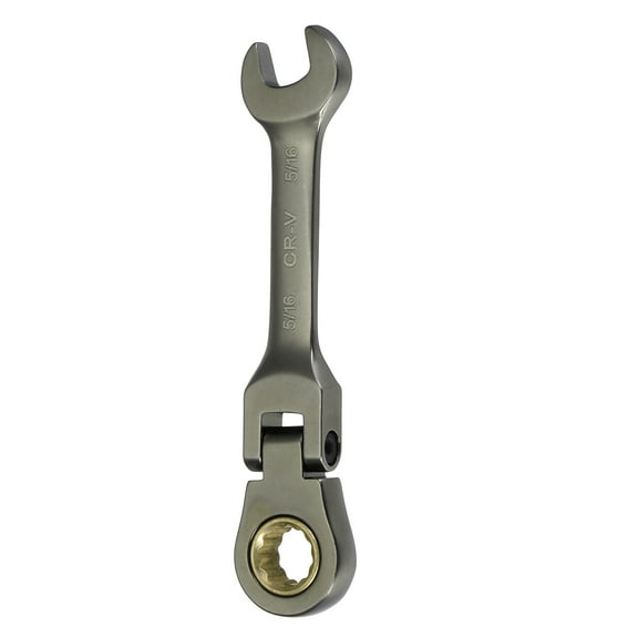 Uxcell Flex Head Ratchet Wrench 5/16" SAE 72 Tooth 12 PT Ratcheting Combination Wrench