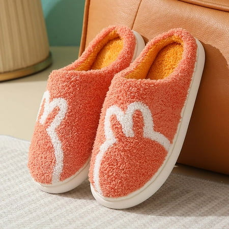 

Zedker Soft Slippers for Women House Shoes for Women Slippers Womens Mens Fall Winter Plush Warm Slippers Cartoon Home Shoes Indoor Cotton Slipper