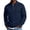 Dark Blue, variant on fnnxeal Mens Polo Shirts, Fleece Collared Casual Fall Winter Long Sleeve Zipper White Polo Shirts for Men Size XL