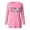 thumbnail image 5 of Blusa informal con estampado de moda sexy para mujer, manga larga, cuello redondo, fruncido Fridja bvmnju3053, 5 of 5
