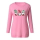 thumbnail image 5 of Blusa informal con estampado de moda sexy para mujer, manga larga, cuello redondo, fruncido Fridja bvmnju3051, 5 of 5