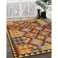thumbnail image 3 of Ahgly Company Machine Washable Indoor Round Contemporary Metallic Gold Area Rugs, 3' Round, 3 of 7