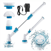 Cooltop Electric Spin Scrubber Power Brush Floor Scrubber Cordless Shower Scrubber with 3 Replaceable Brush Heads Adjustable Extension for Tub, Tile, Floor, Wall