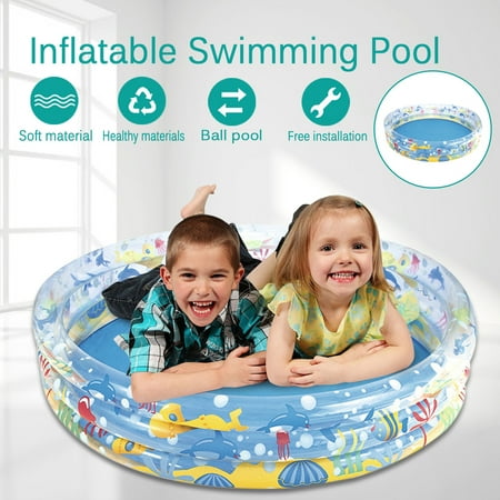 Round Inflatable Swimming Pool Kiddie Paddling Pool Indoor Outdoor Swimming Pool, Ocean Ball
