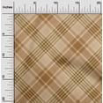 thumbnail image 2 of oneOone Polyester Spandex Brown Fabric Check Sewing Material Print Fabric By The Yard 56 Inch Wide, 2 of 5