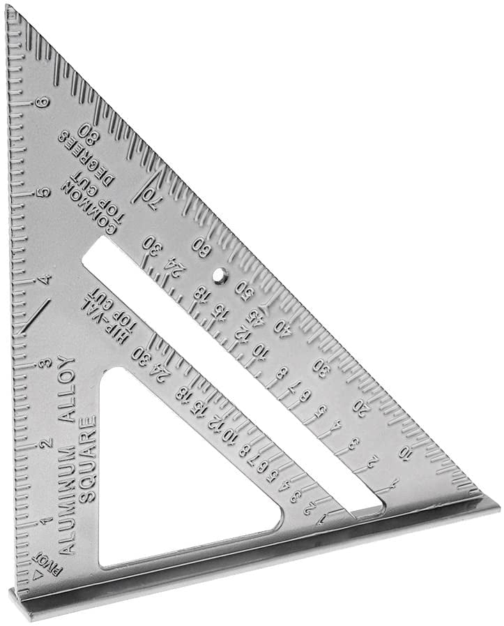 18*18*25cm Metric Aluminum Alloy Speed Square Triangle Angle Protractor Ruler 