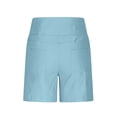 thumbnail image 6 of Casual Shorts for Women Women’s Twill Bermuda Shorts, Stretch High Waist Pull on Hiking Shorts, Summer Casual Outdoor Workout Sport Bottoms Blue 4XL, 6 of 9