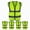 Neon Green, variant on Toptie 5 Packs White Safety Vest, Incident Command Vest with 5 Pockets and High Visibility 2" Reflective Strips-Blue-2XL