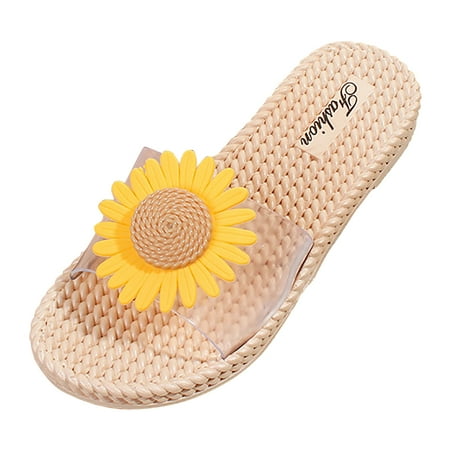 

Sandals Women Women S Summer Sunflower Beach Foreign Trade Slippers Beach Sandals For Women Dressy Summer