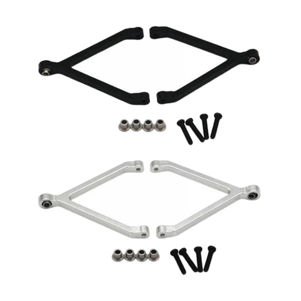 rcstronger 4 piezas 1:24 Resistente con tornillos FCX24 Reemplazo de vehículo RC Argenta negra