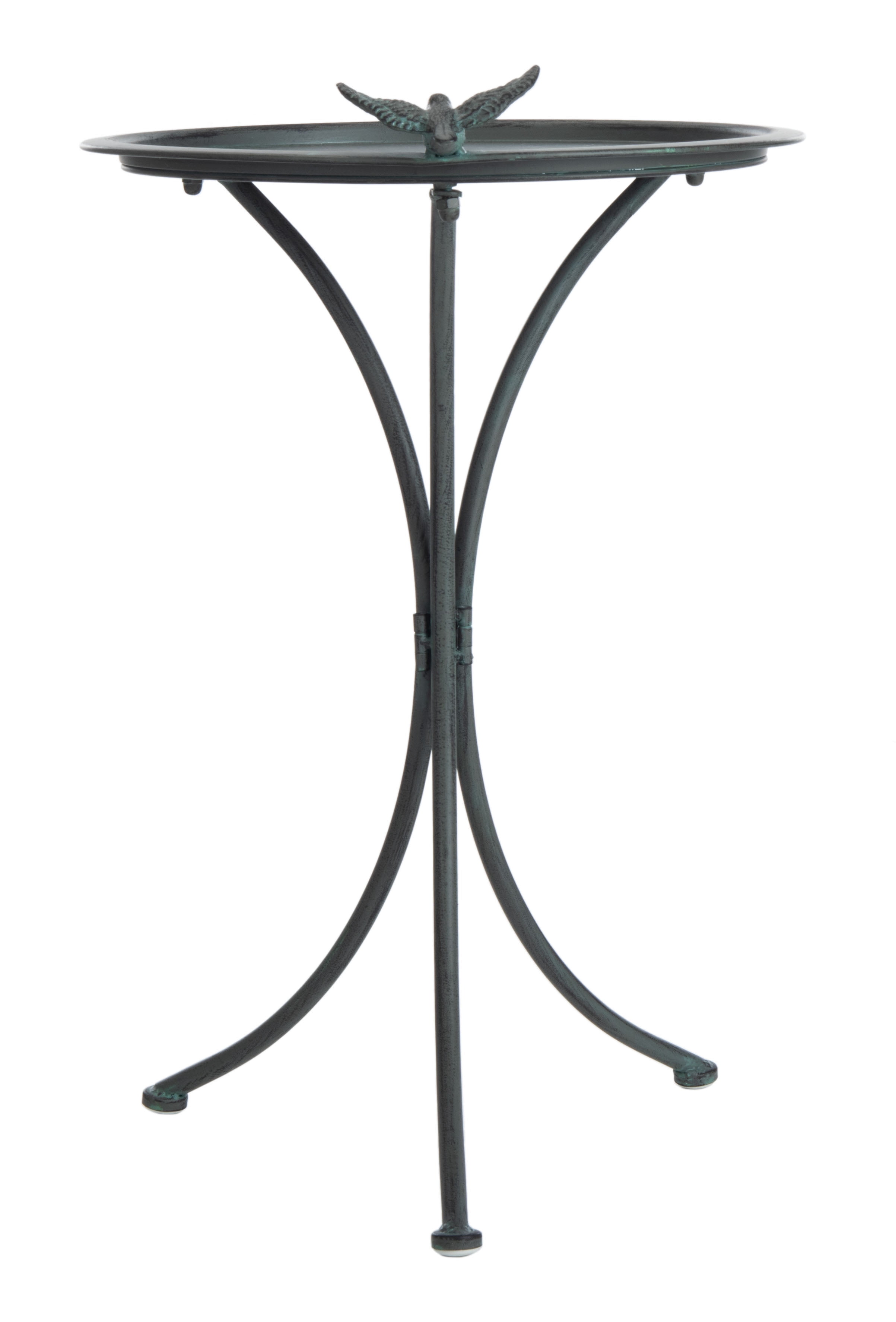 SAFAVIEH Kensi Solid Rustic Outdoor Patio Bird Bath, Antique Grey