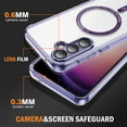 thumbnail image 7 of ELEHOLD Clear Case for Samsung Galaxy A15, Shockproof Anti-Yellowing Magnetic Phone Case,Ultra Slim Anti-Scratch Hard Back Cover,Purple, 7 of 7