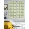 thumbnail image 3 of Sage Green Morocco Sheer Curtains 72 Inch Length 2 Panels Set Window Treatments, Vintage Abstract Geometric Pattern Rod Pocket Semi Curtains for Living Room/Bedroom/Kitchen Décor, 104"W x 72"L, 3 of 7
