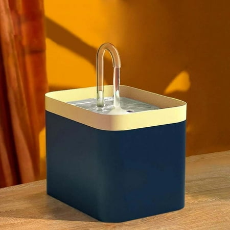 USB Mute Filter Filtring Drinker Pet Water Dispenser Cat Water Filter Pet Drinking Dispenser Cat Water Fountain Pet Drink Bowl BLUE US PLUG