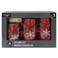 thumbnail image 1 of Hometrends Red Spun with Snowflake LED Pillar Candle Set with Remote Control, 1 of 5